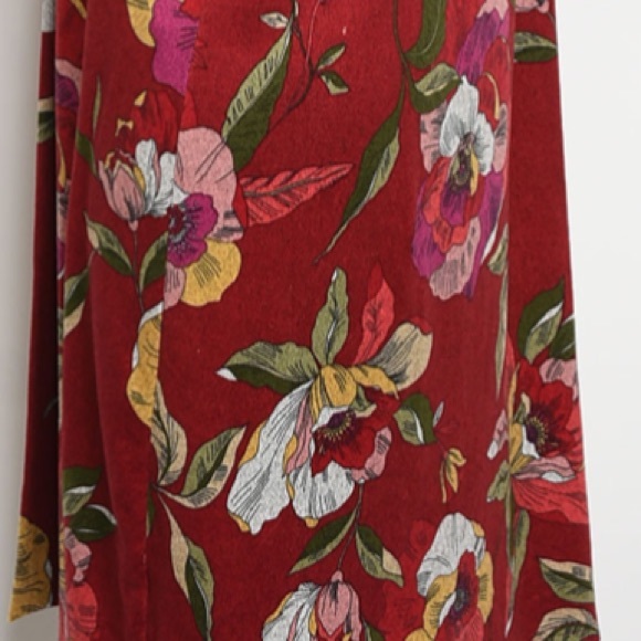 2 left❤️2 for $40❤️floral burgundy duster - Picture 4 of 5